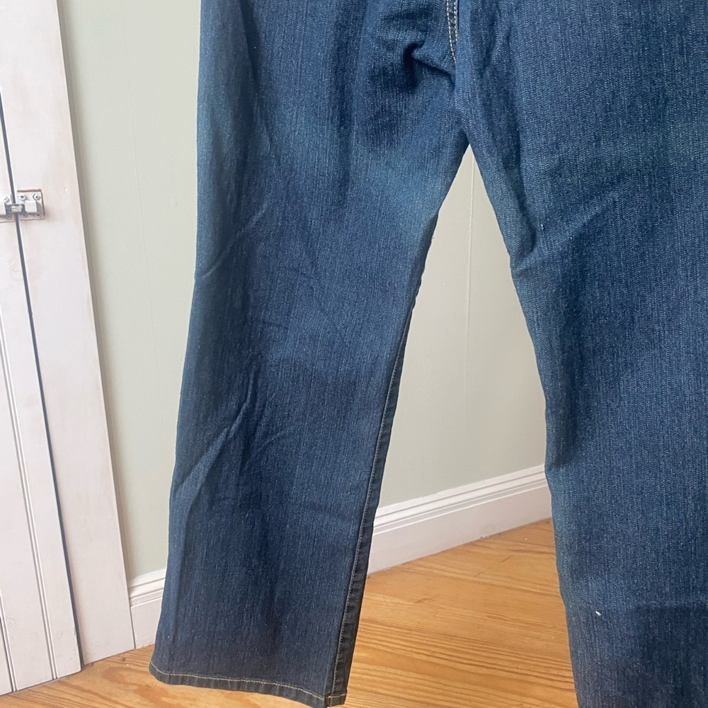 Bill Blass Vintage Stretch Bootcut Jeans Embellished Riveted Pockets Blue 14P - Picture 10 of 11